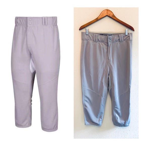 Adidas Men’s Diamond King Baseball 7/8 Light Grey Pants Size Medium NWT - Picture 1 of 11